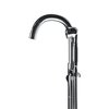 Castello Usa Neptune Freestanding Chrome Gooseneck Tub Filler Faucet with Float Handle CB-F04-CR-J0805